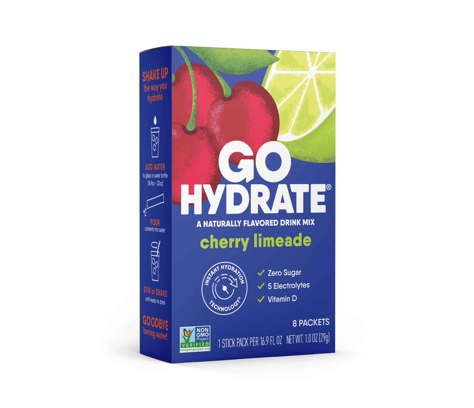 GoHydrate Cherry Limeade - 8pk Front of Box