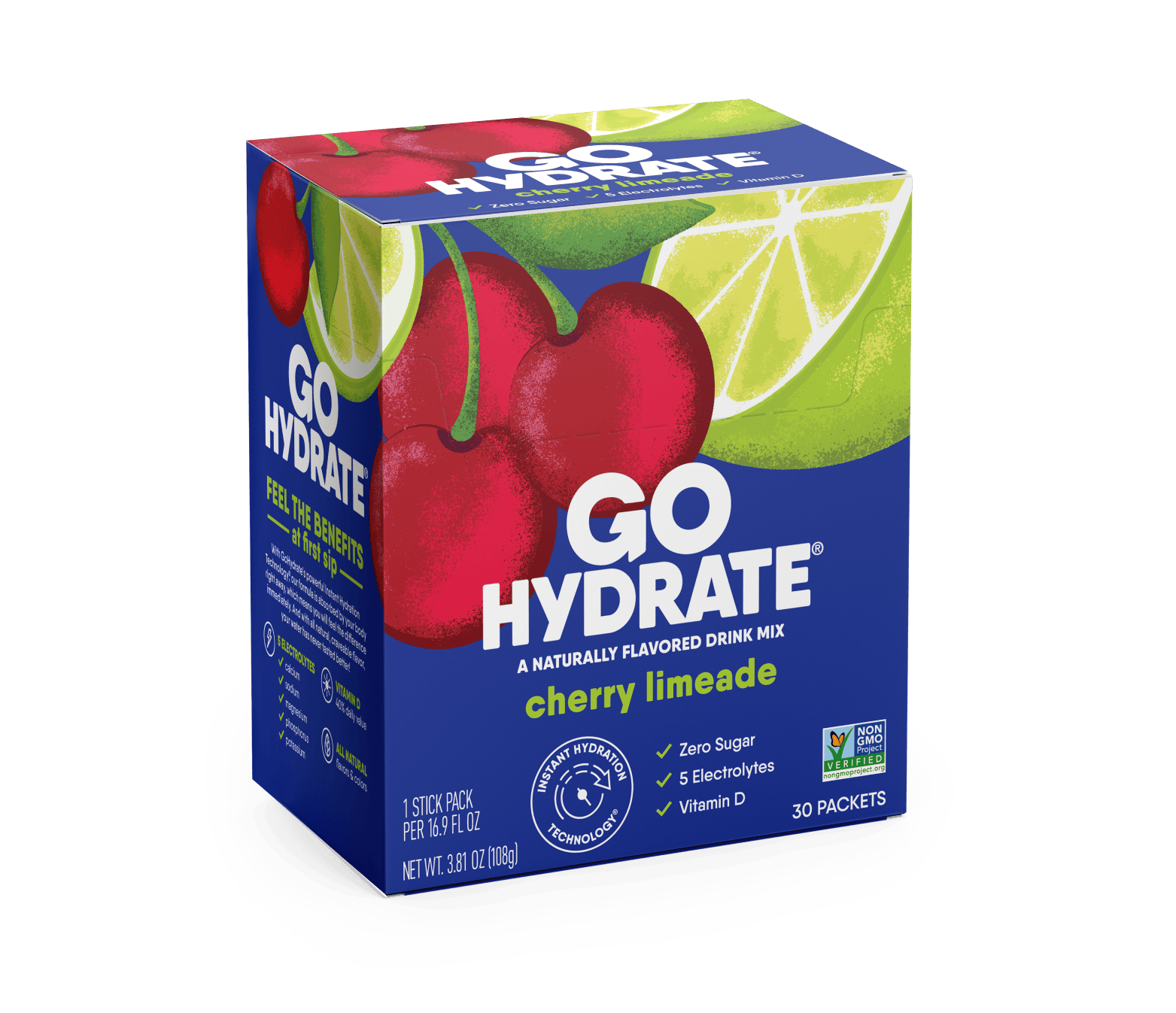 GoHydrate Cherry Limeade - 30pk Front of Box