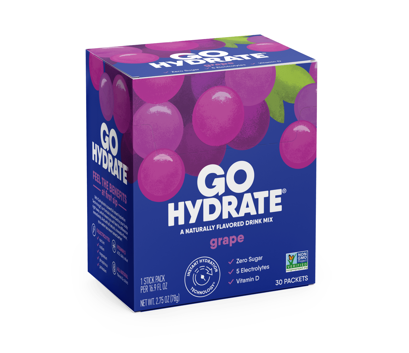 GoHydrate Grape - 30pk Front of Box