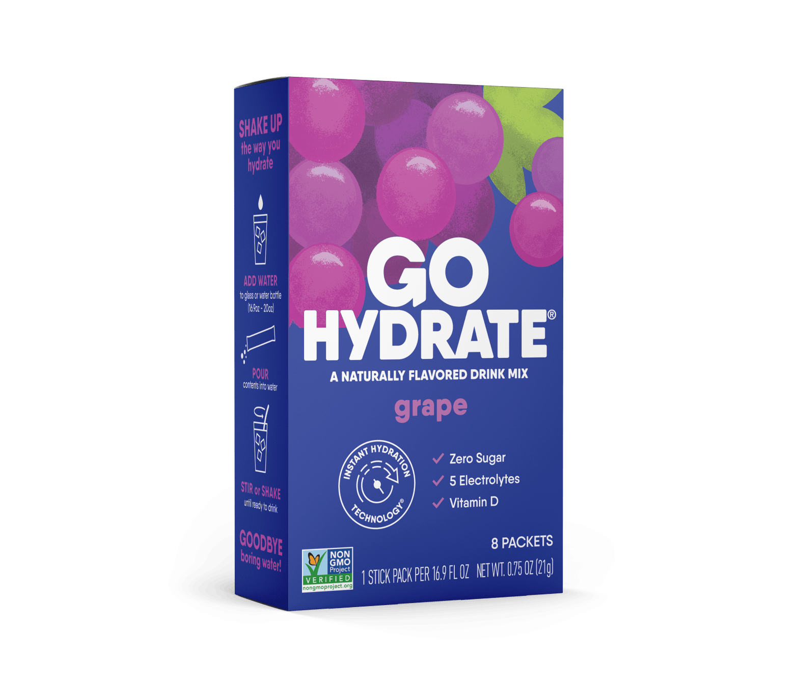 GoHydrate Grape - 8pk Front of Box