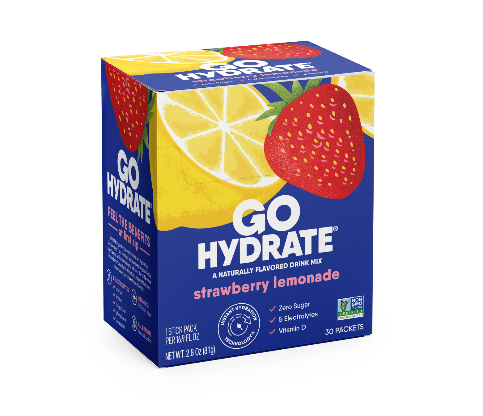 GoHydrate Strawberry Lemonade - Front of Box